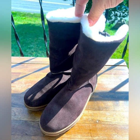 MUK LUKS Ziggy Rodeo Chocolate Brown Women's Boot Lace Up Size 7 - Picture 1 of 10